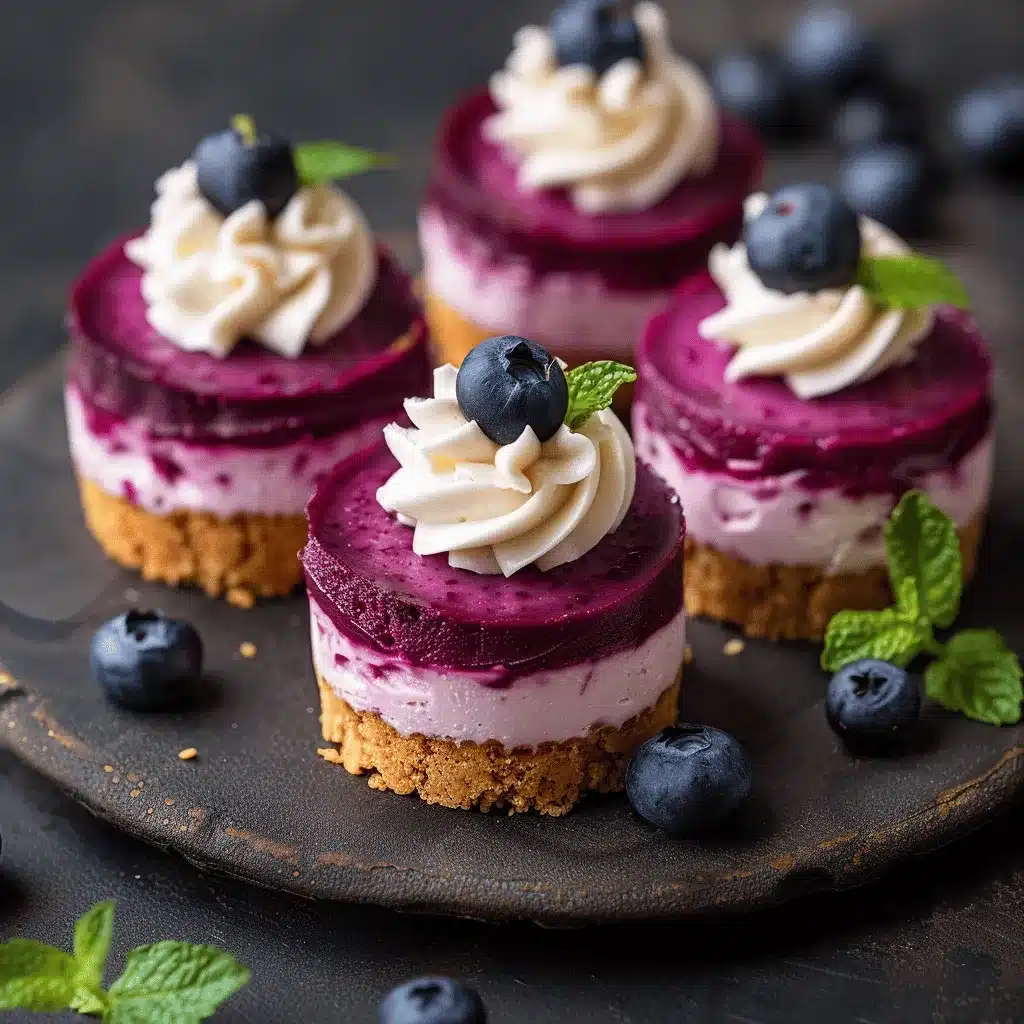 mini lemon blueberry cheesecakes preparation steps