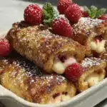 Raspberry Cheesecake French Toast Roll-Ups - featured image