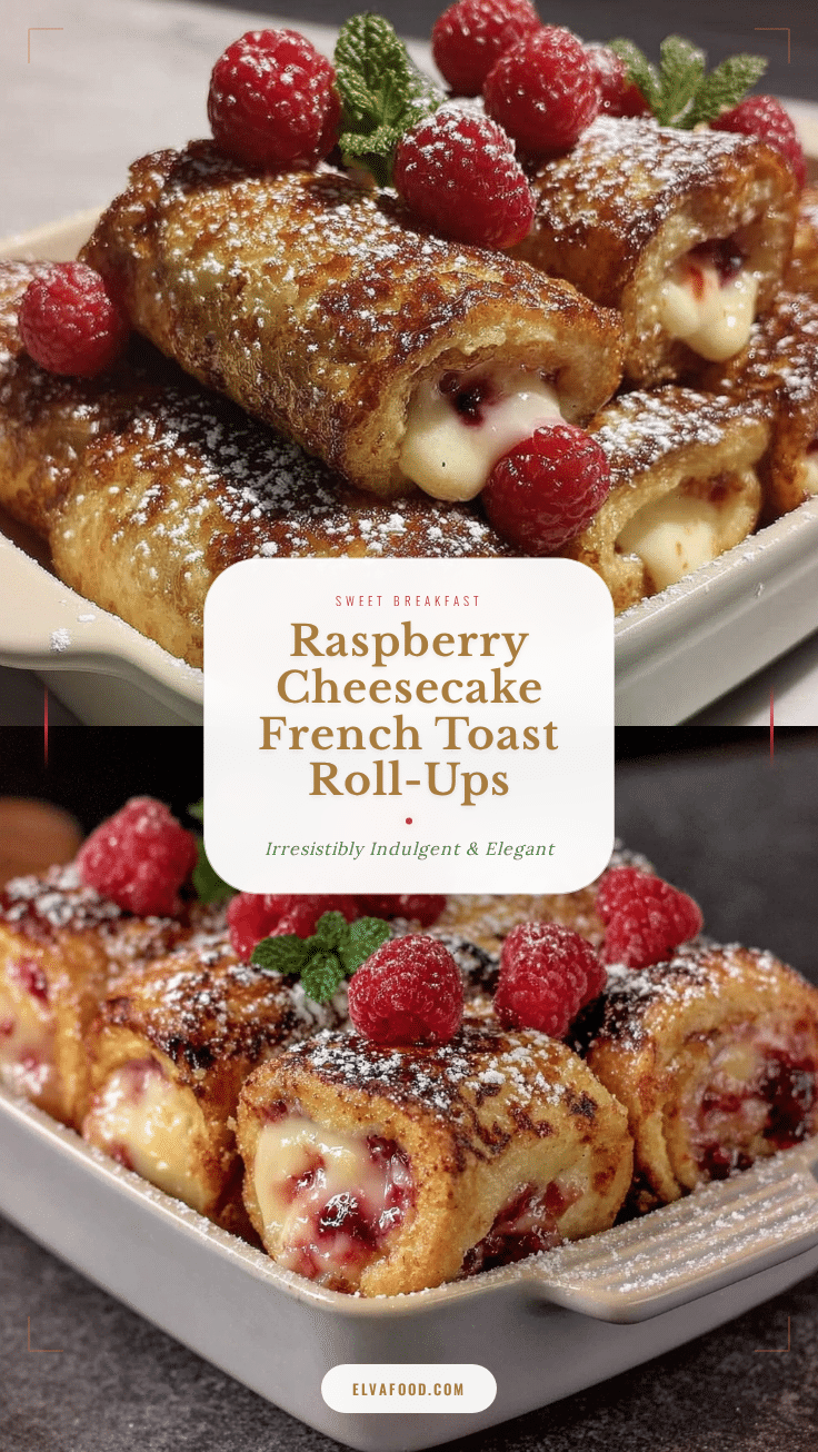 Raspberry Cheesecake French Toast Roll-Ups recipe