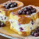 blueberry cream cheese stuffed french toast - featured image