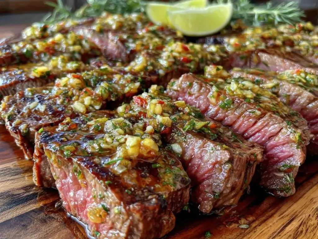 carne asada with chimichurri sauce - featured image