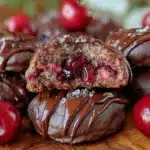 chocolate covered cherry cookies - featured image