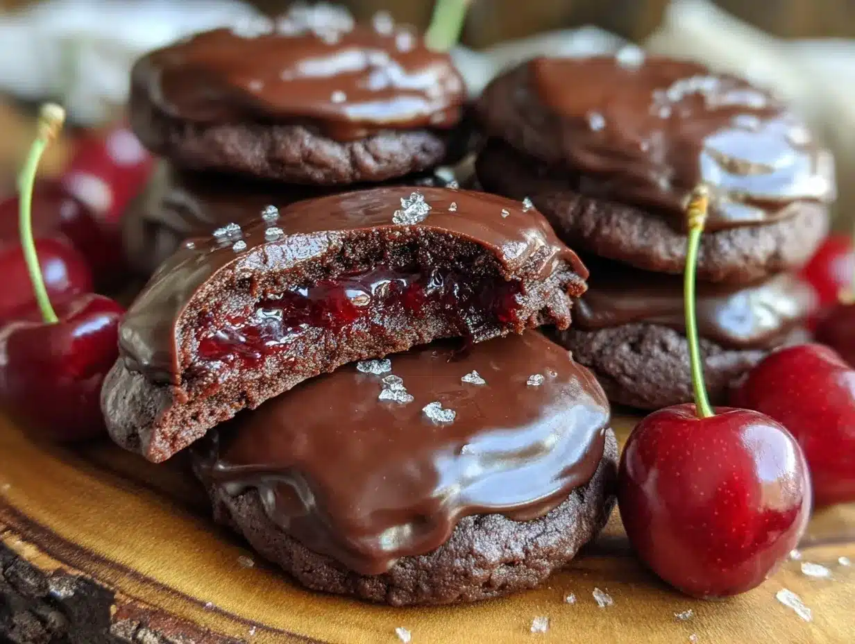 chocolate covered cherry cookies preparation steps