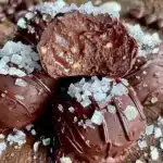 chocolate truffles with sea salt - featured image