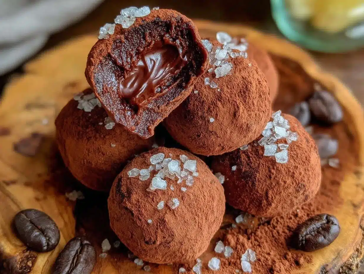 chocolate truffles with sea salt preparation steps