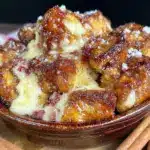 cozy cinnamon roll bread pudding - featured image
