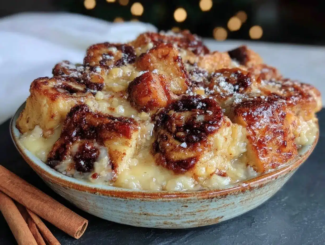 cozy cinnamon roll bread pudding preparation steps