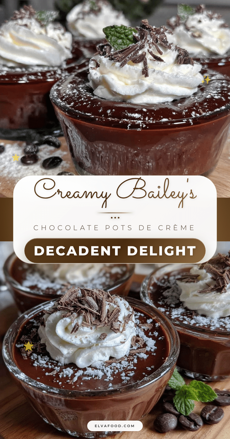 Creamy Baileys Chocolate Pots de Crème recipe