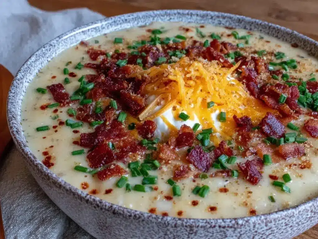 creamy baked potato soup recipe - featured image