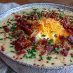 creamy baked potato soup recipe - featured image