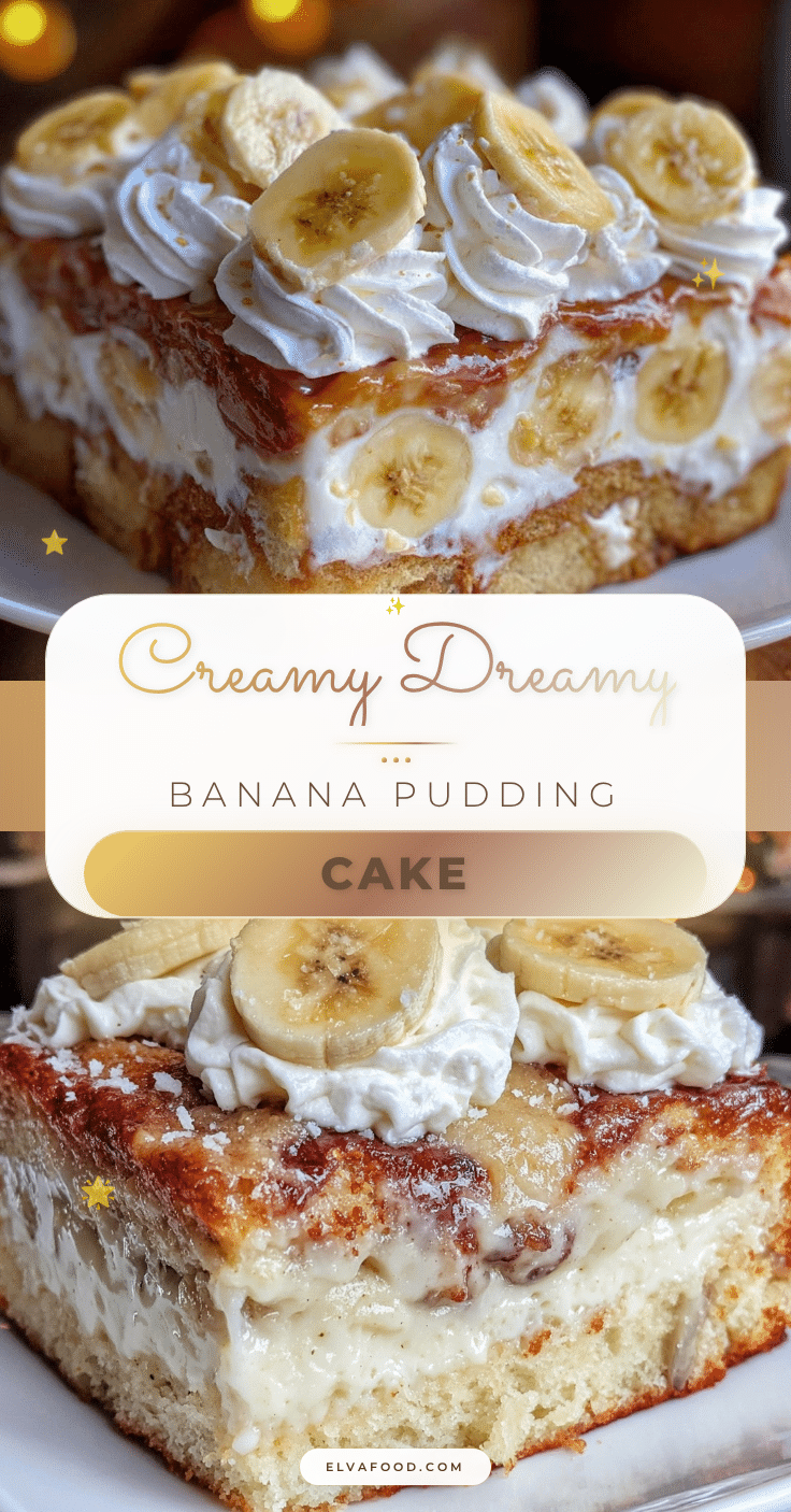 Creamy Banana Pudding Cake recipe
