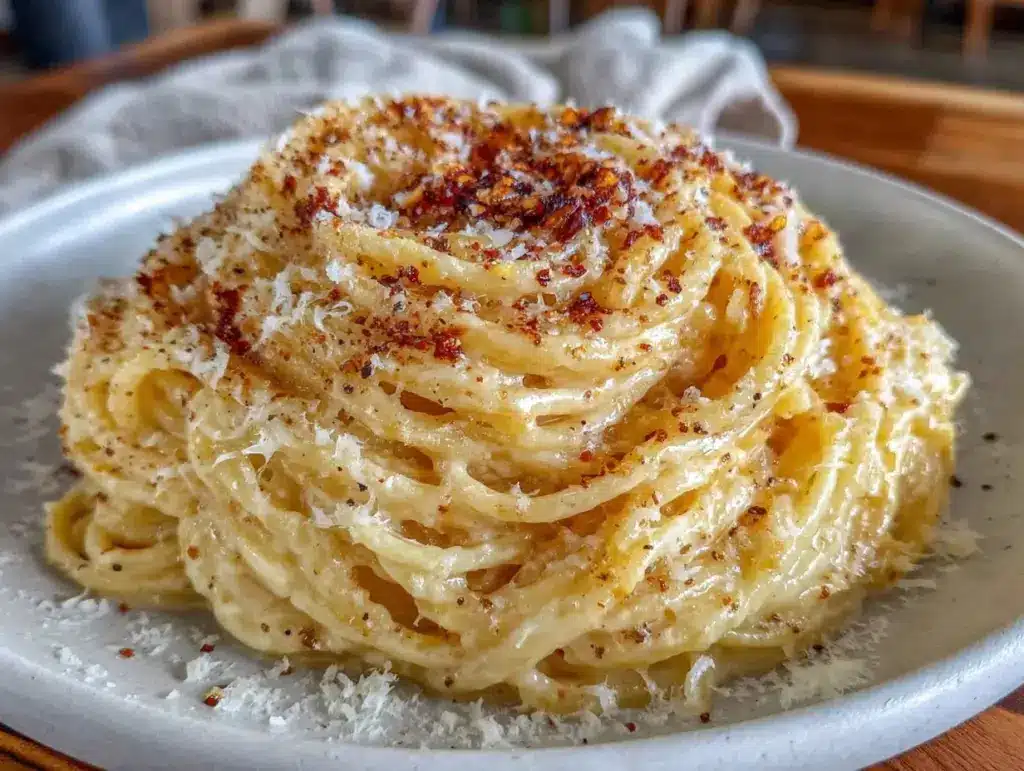 creamy cacio e pepe - featured image
