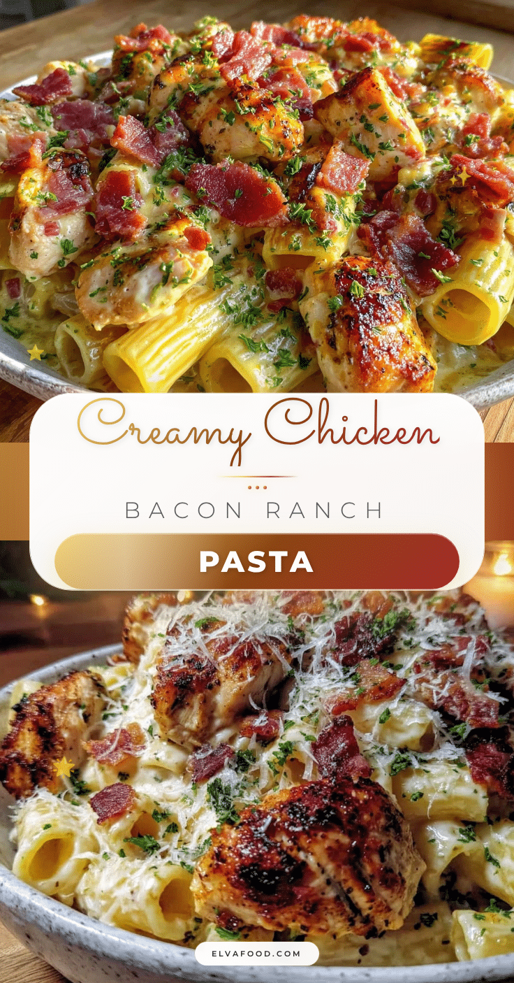 creamy chicken bacon ranch pasta recipe
