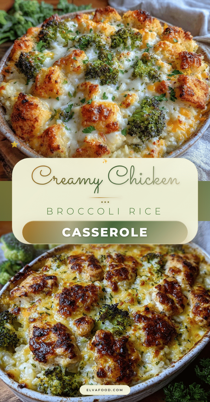 creamy chicken broccoli rice casserole recipe