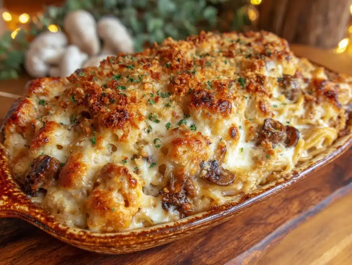 Creamy Chicken Tetrazzini Casserole preparation steps