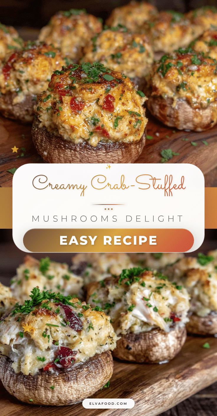 creamy crab-stuffed mushrooms recipe