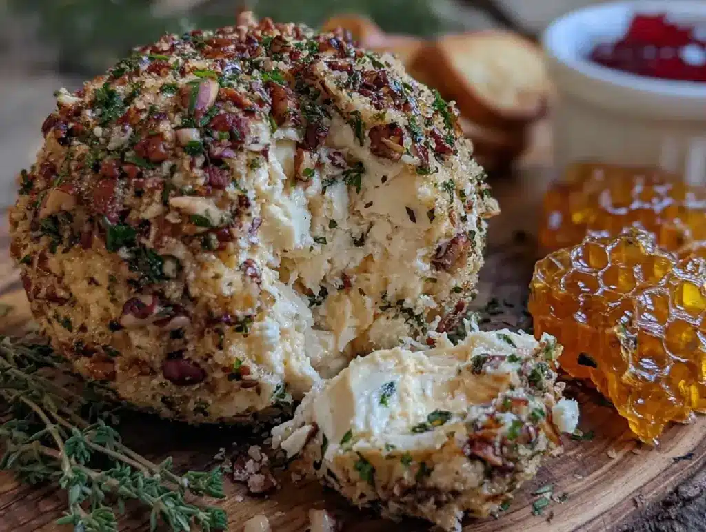 creamy Irish cheddar cheese ball - featured image