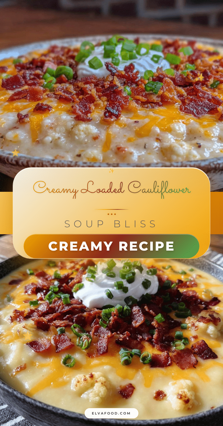 creamy loaded cauliflower soup recipe