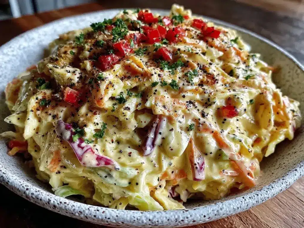 creamy memphis-style coleslaw - featured image