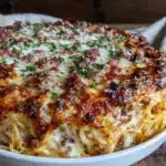 creamy million dollar spaghetti comfort bake - featured image