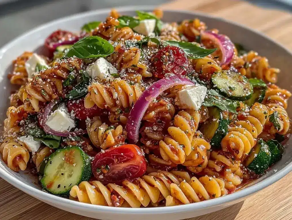 creamy pasta salad with italian dressing - featured image