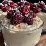 creamy raspberry white chocolate mousse cups - featured image