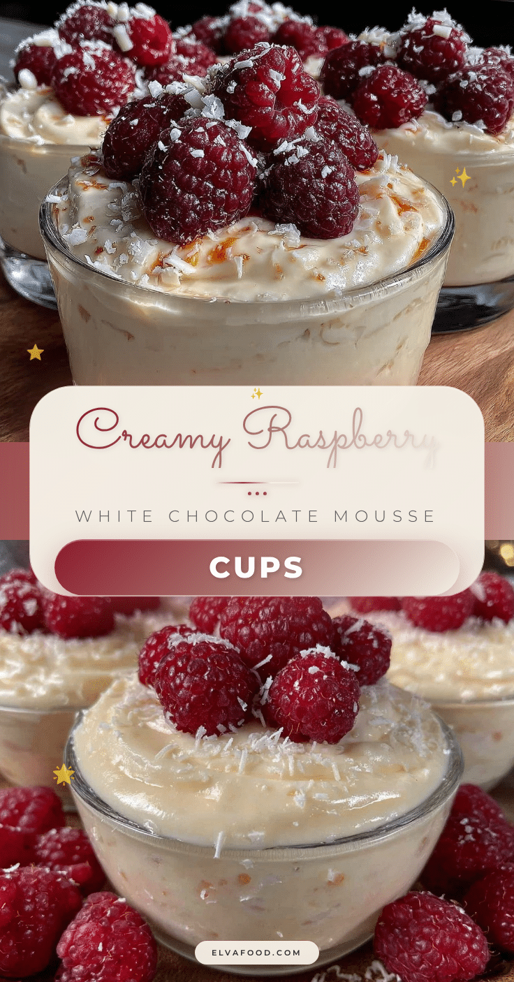 creamy raspberry white chocolate mousse cups recipe