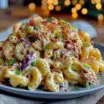 creamy tuna macaroni salad - featured image