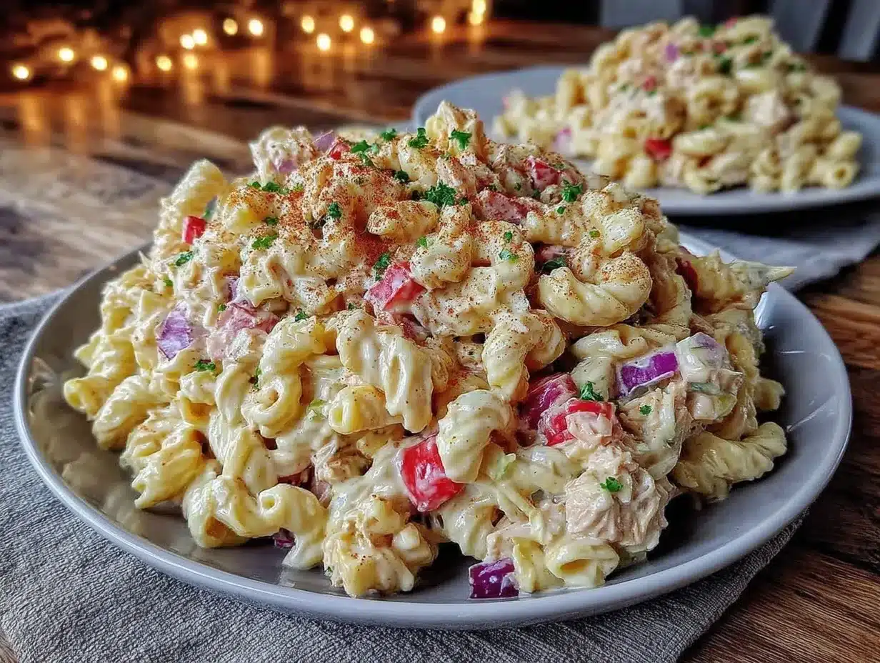 creamy tuna macaroni salad preparation steps
