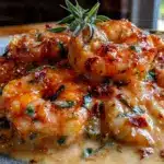 creamy tuscan shrimp recipe - featured image