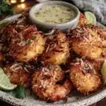 crispy air fryer coconut shrimp - featured image