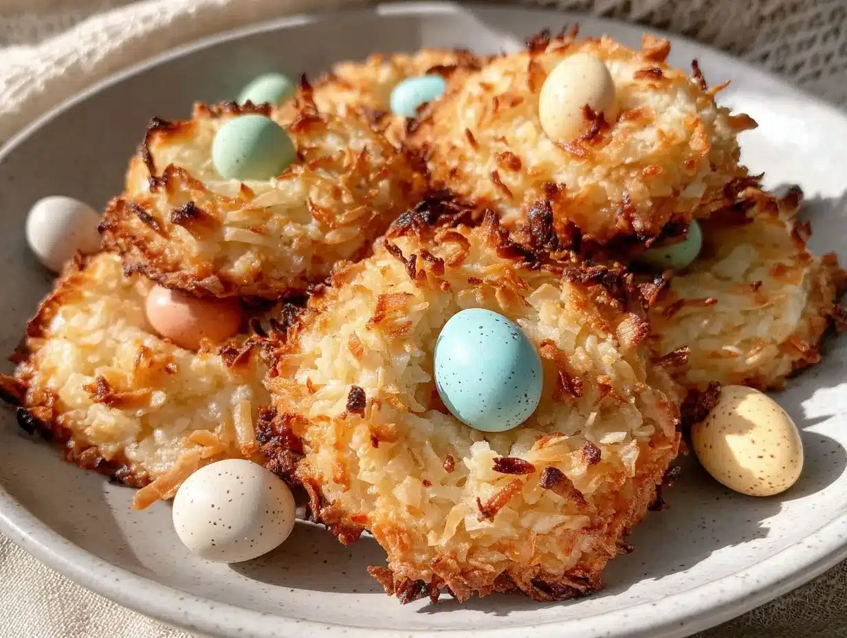 Crispy Coconut Nest Cookies preparation steps
