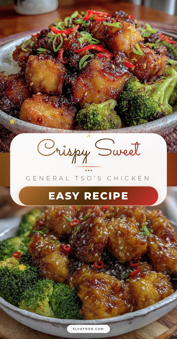 Crispy General Tso’s Chicken with Broccoli recipe