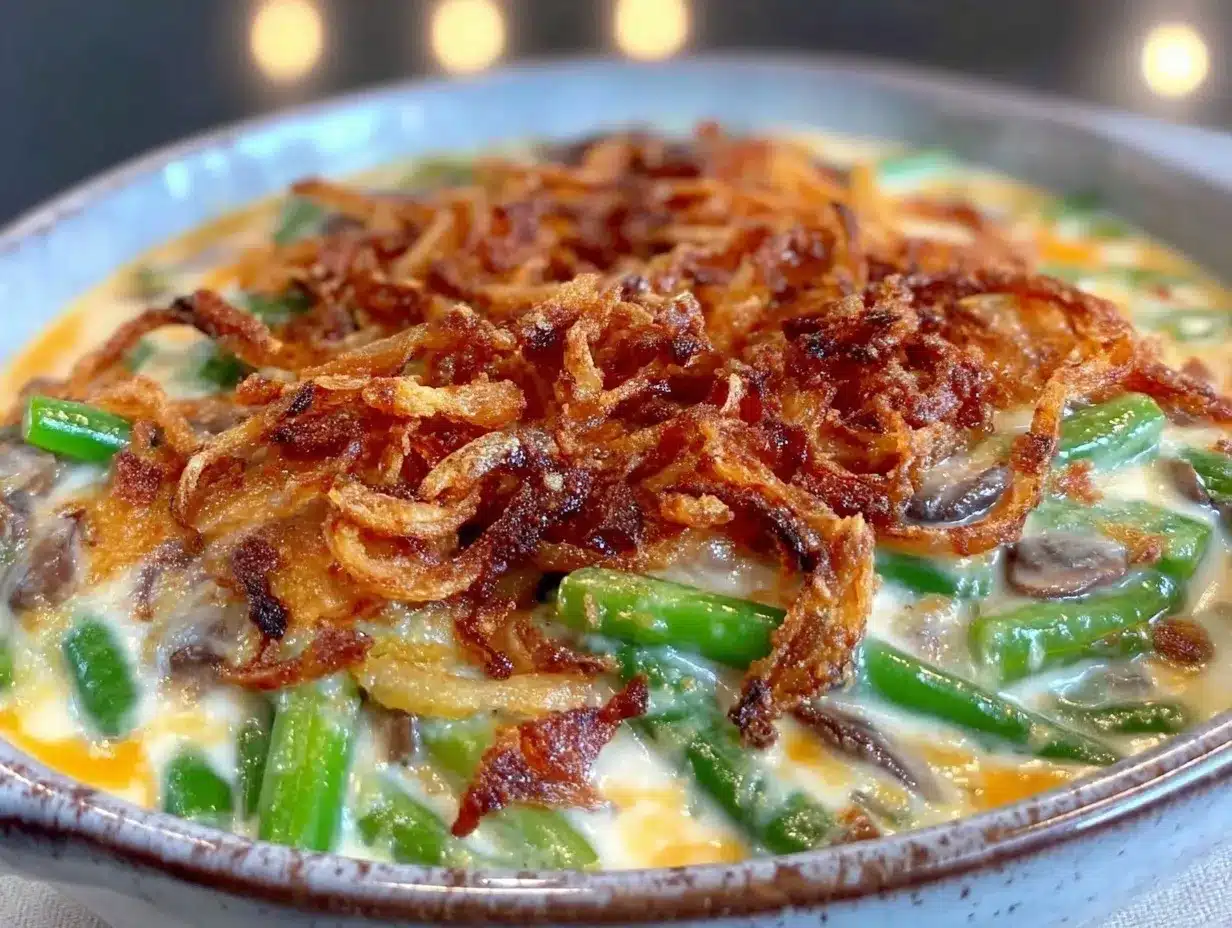 crispy green bean casserole preparation steps