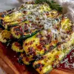 crispy grilled zucchini with parmesan - featured image