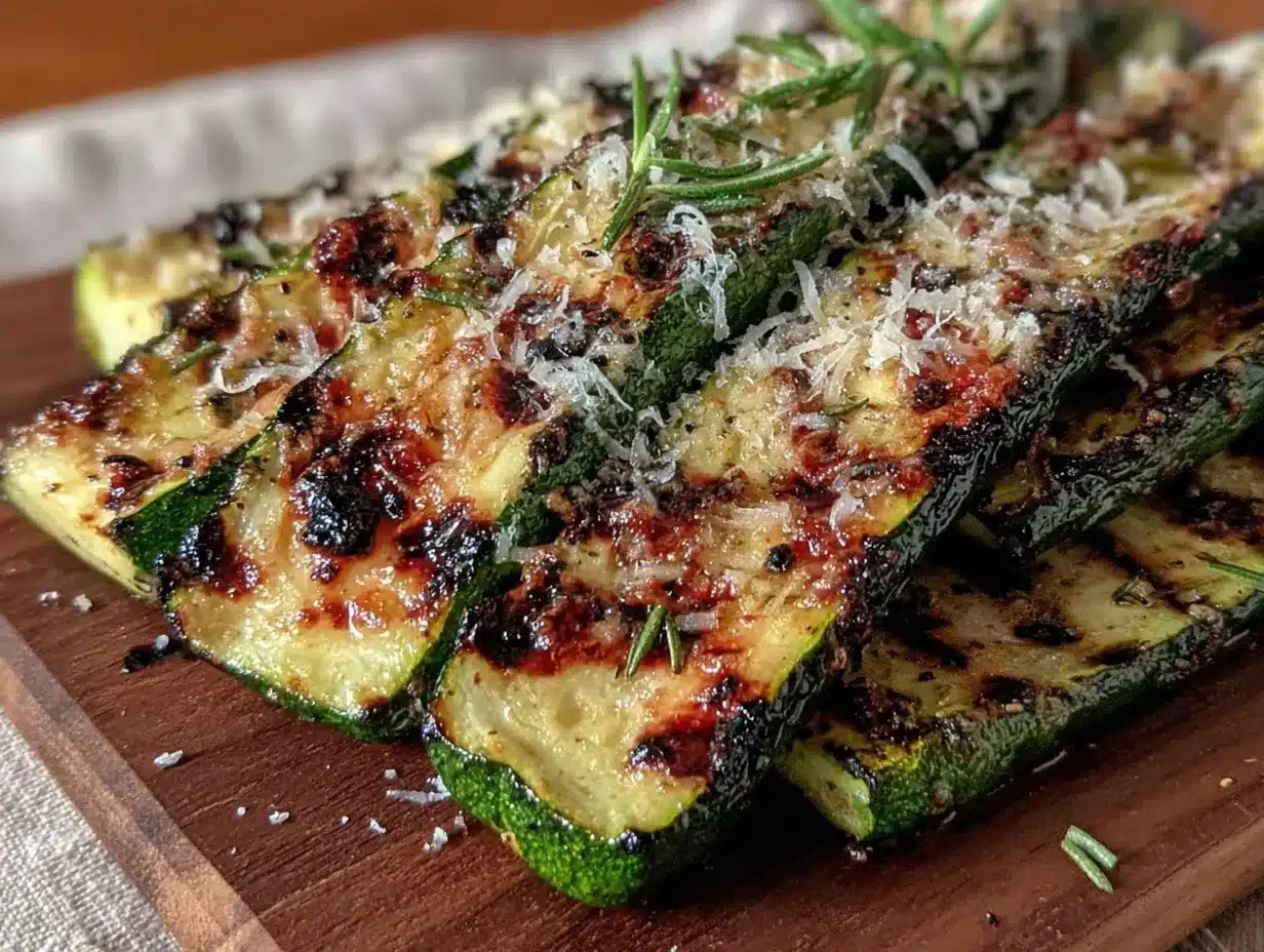 crispy grilled zucchini with parmesan preparation steps