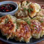 crispy Japanese gyoza potstickers - featured image