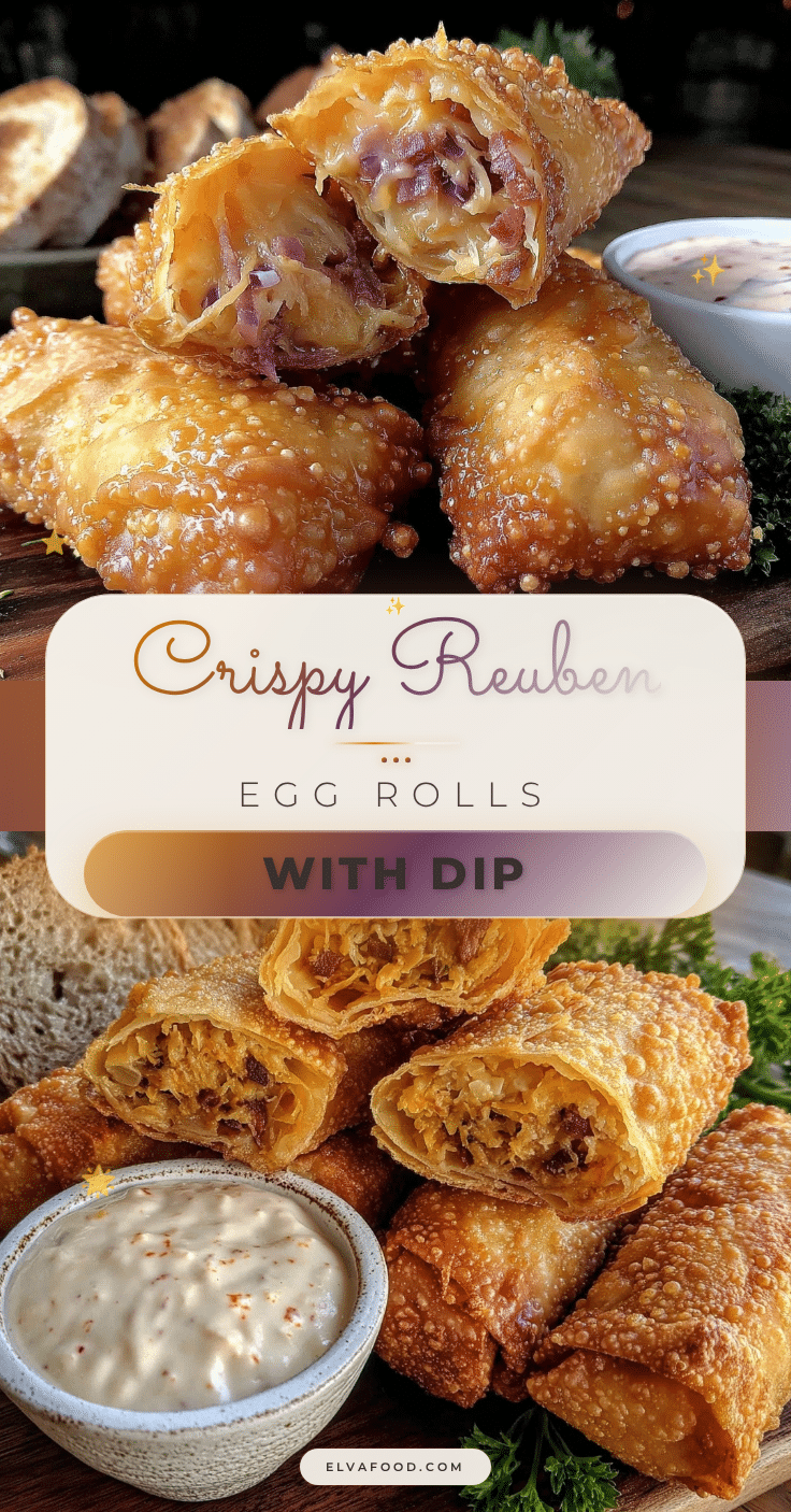Crispy Reuben Egg Rolls recipe