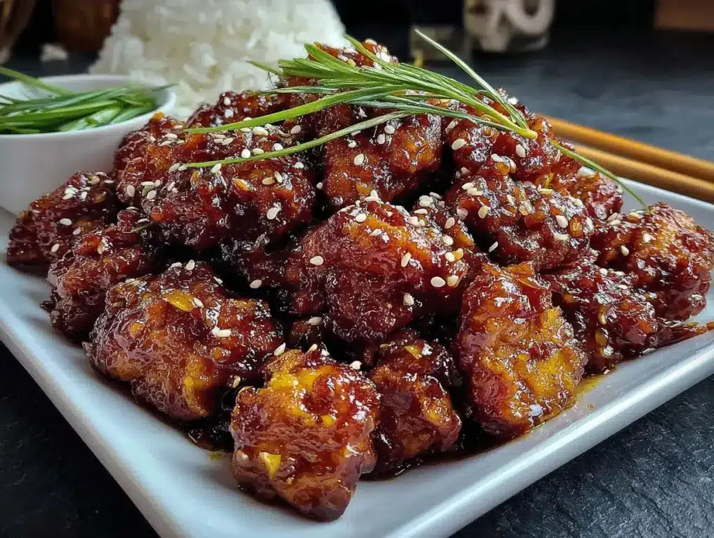 crispy sesame chicken - featured image