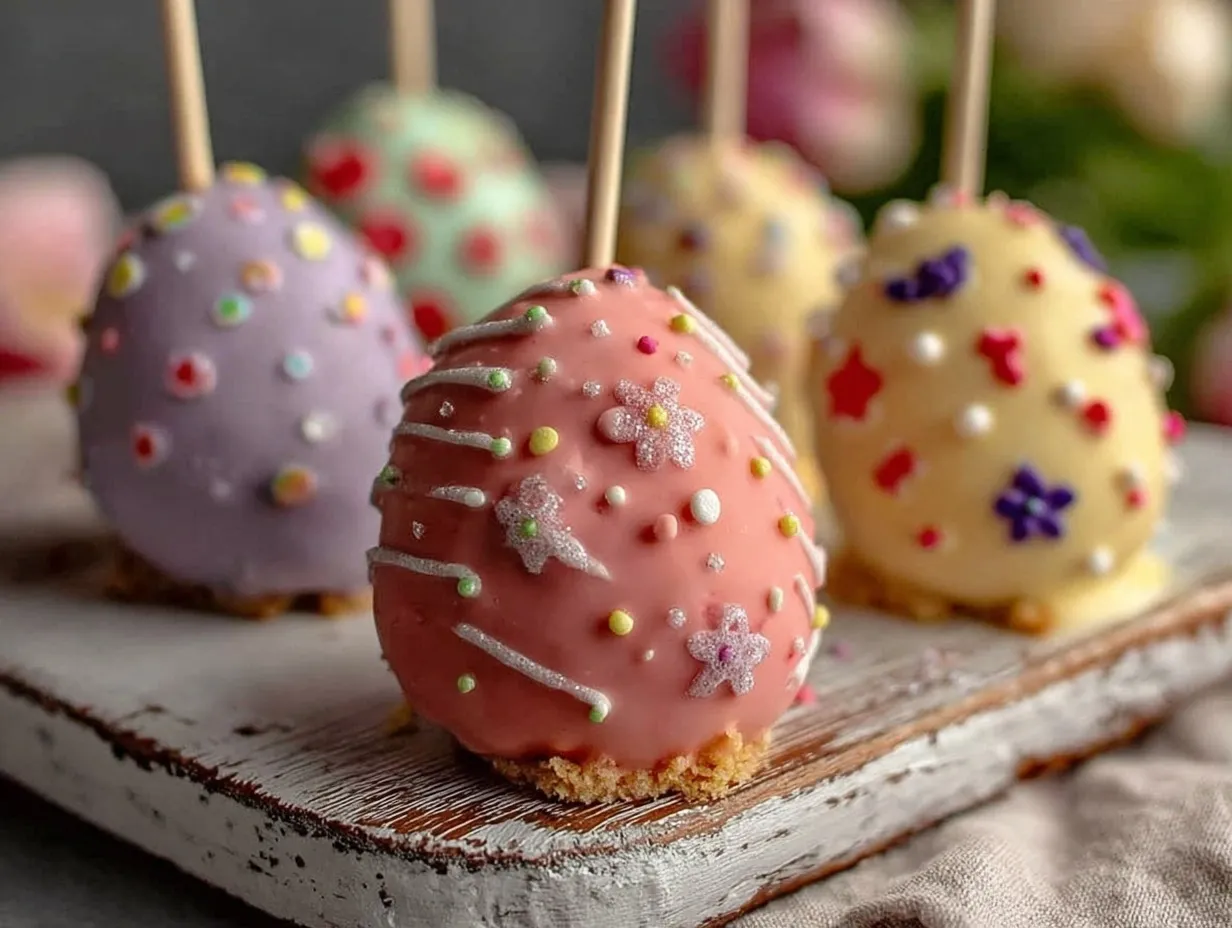 Easter Egg Cake Pops preparation steps