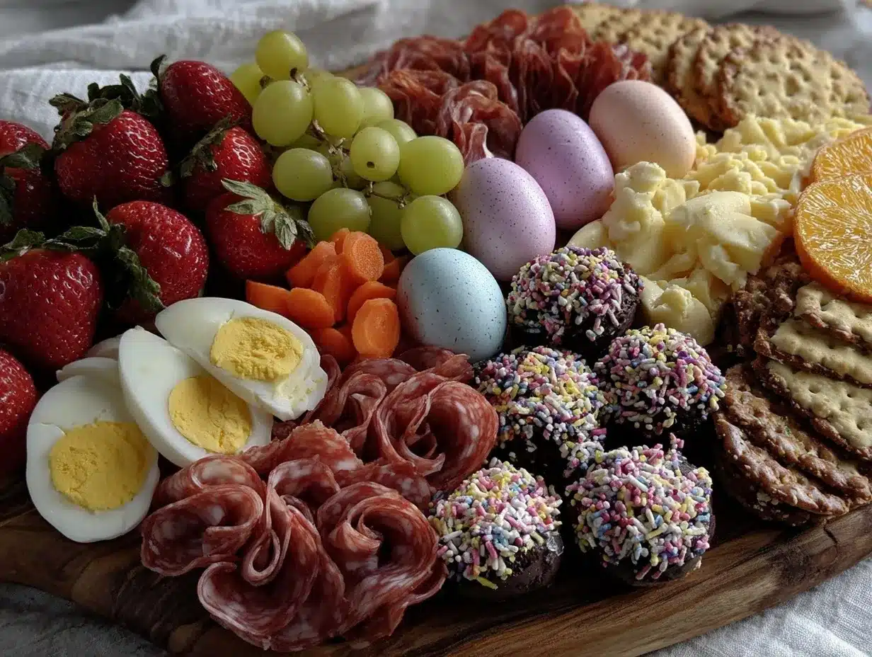 Easter Egg Hunt Charcuterie Board preparation steps