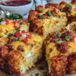 Easy Cheesy Tater Tot Breakfast Casserole - featured image