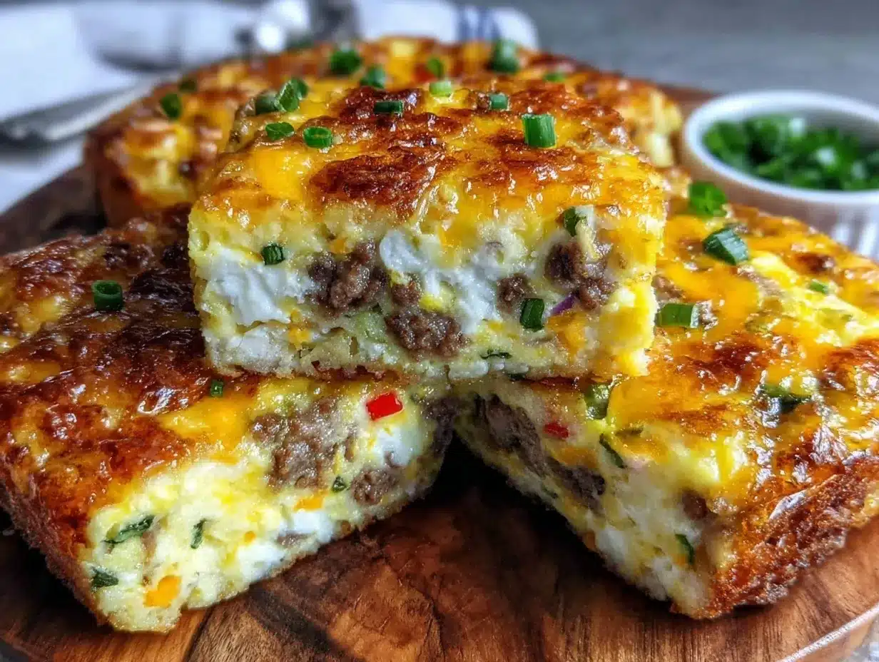 Easy Cheesy Tater Tot Breakfast Casserole preparation steps