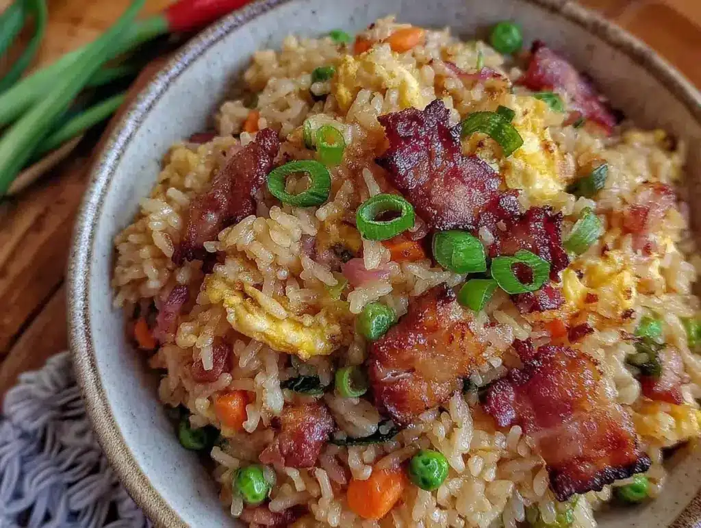 easy crispy pork fried rice - featured image