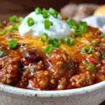 easy hearty instant pot chili recipe - featured image