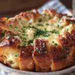 fluffy croissant breakfast casserole - featured image