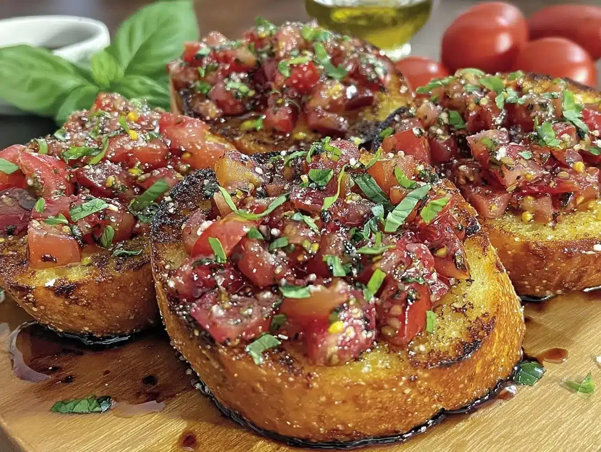 fresh bruschetta preparation steps