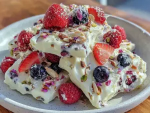 fresh frozen yogurt bark - featured image