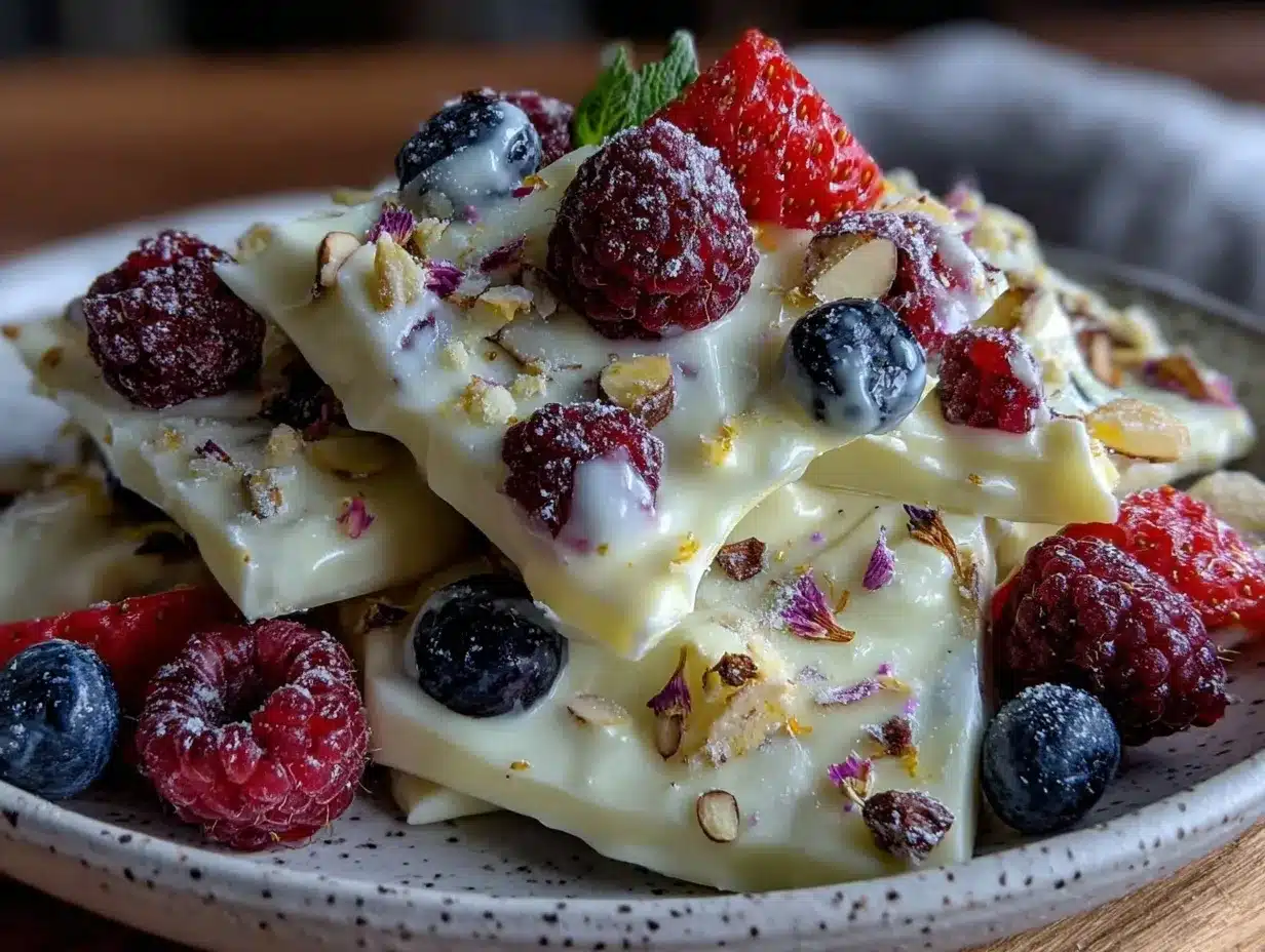 fresh frozen yogurt bark preparation steps