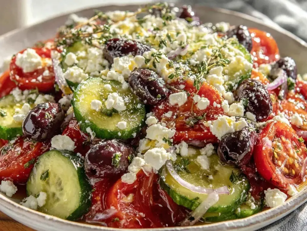 fresh greek salad - featured image